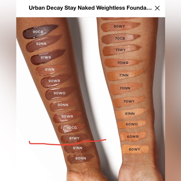 Urban Decay Stay Naked Weightless Foundation 81WY - Picture 5 of 5
